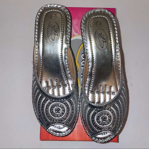 Bolaro by Summer Rio  silver sandal heel size 7 - Picture 5 of 6